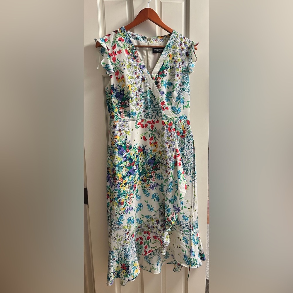 Karl Lagerfeld White Floral Dress